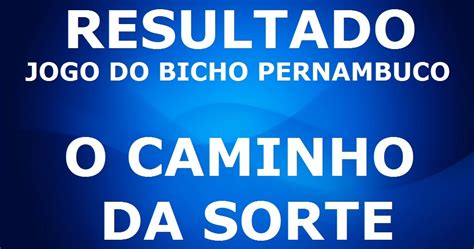 resultado caminho da sorte pernambuco.